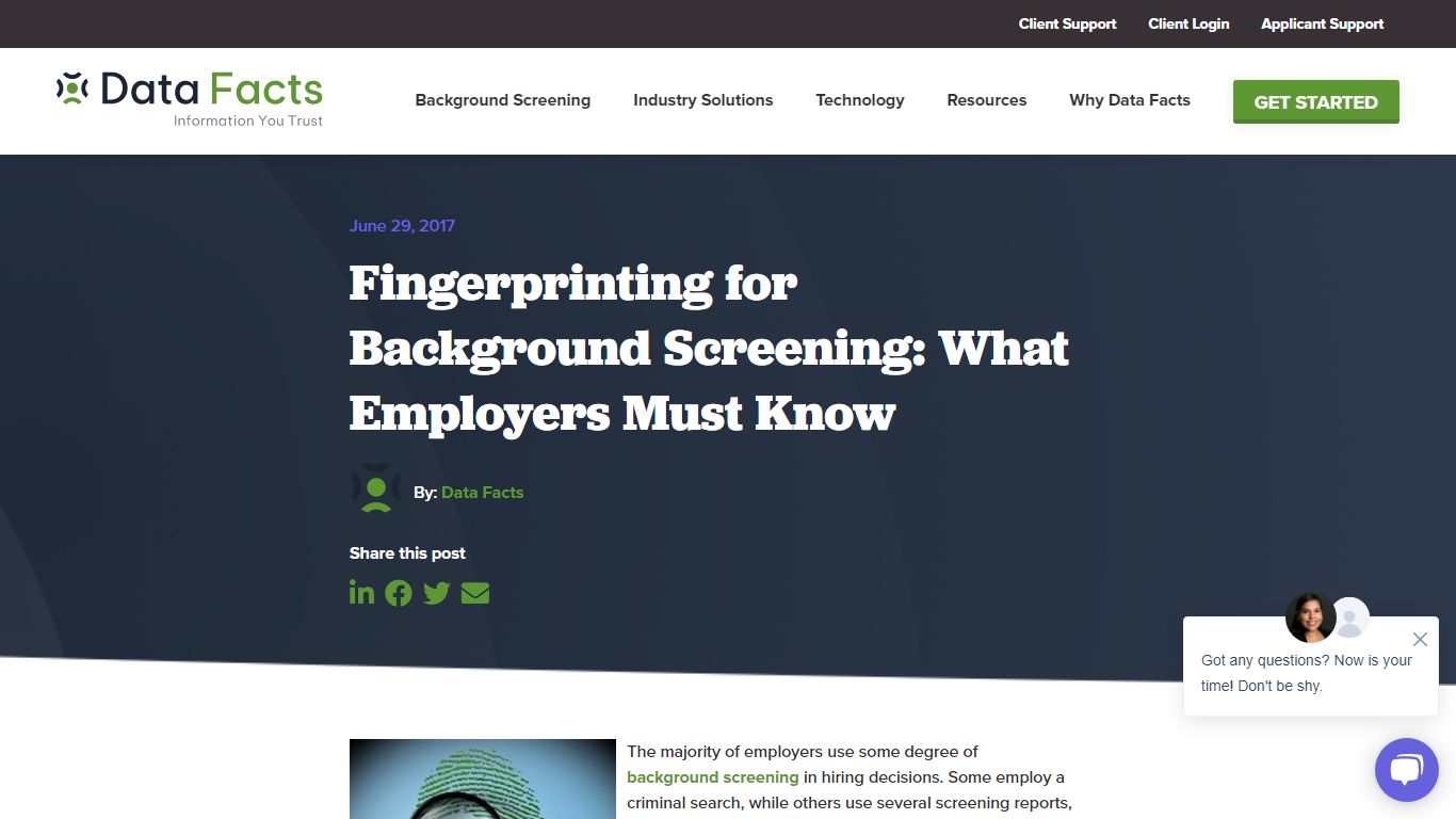 Fingerprinting for Background Screening: What Employers Must Know